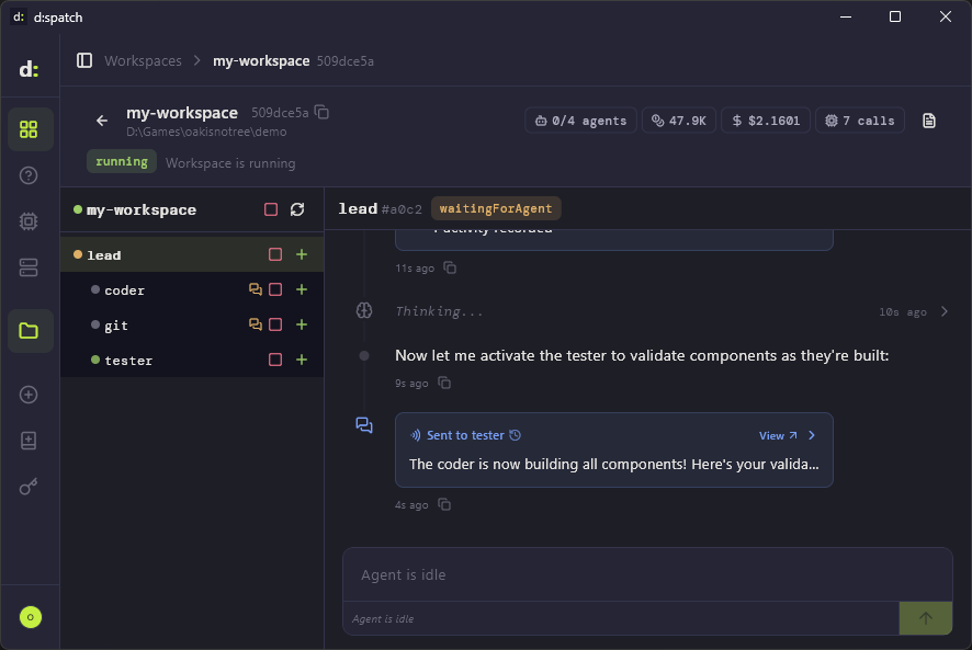 dspatch app screenshot